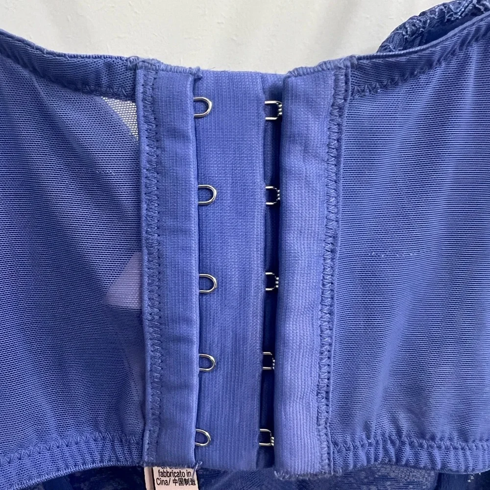 Victoria's Secret Blue Lace Bustier Corset Bra Top | Size 34B - Picture 4 of 5